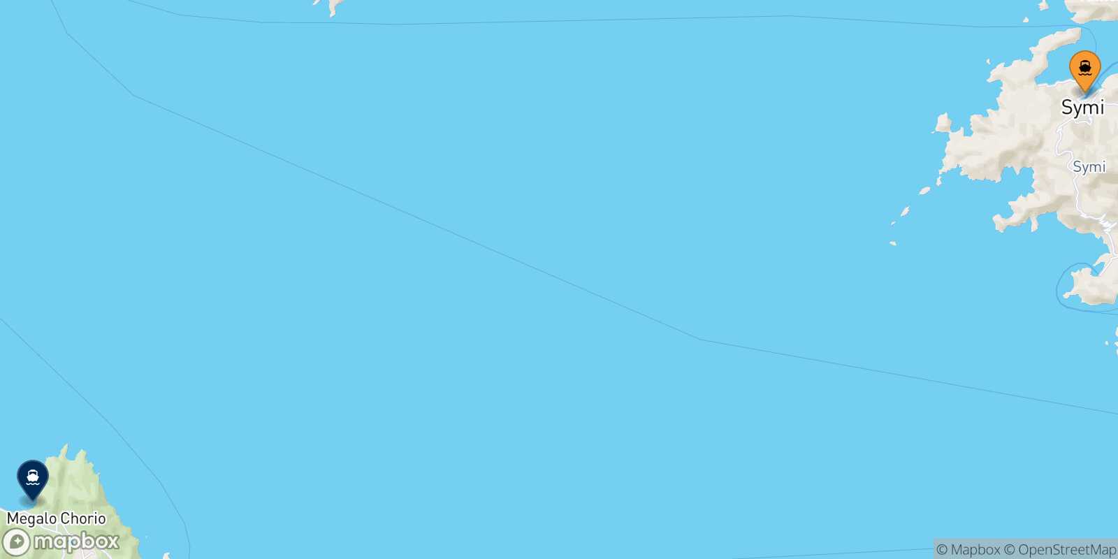 Symi Tilos route map