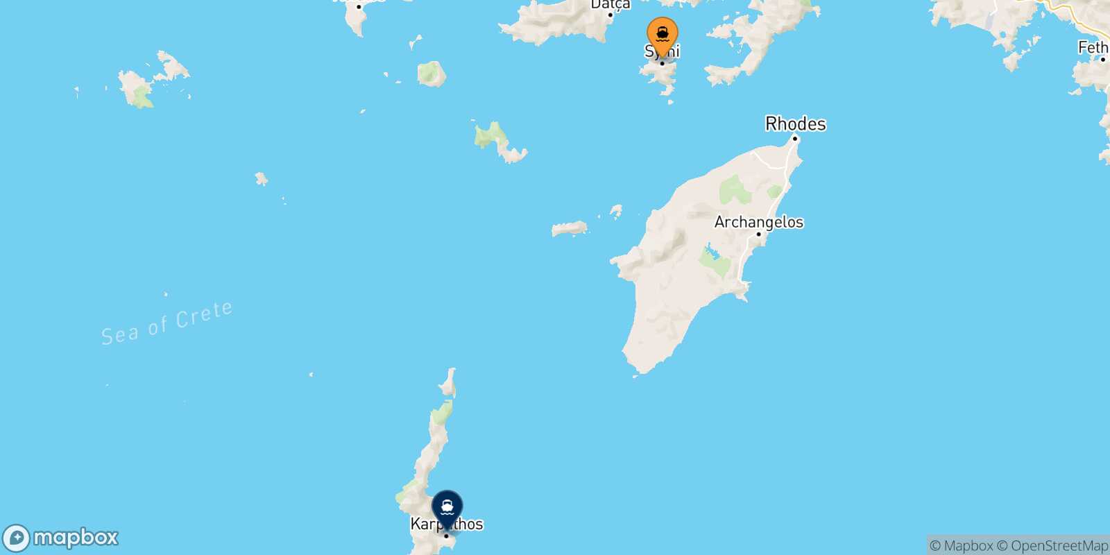 Symi Karpathos route map