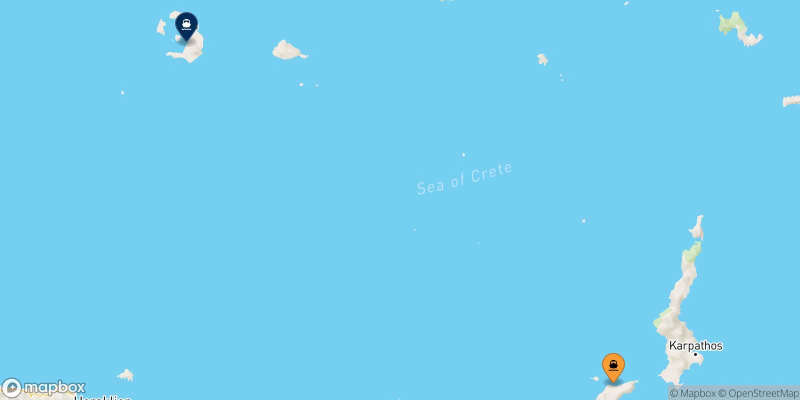 Kasos Thira (Santorini) route map