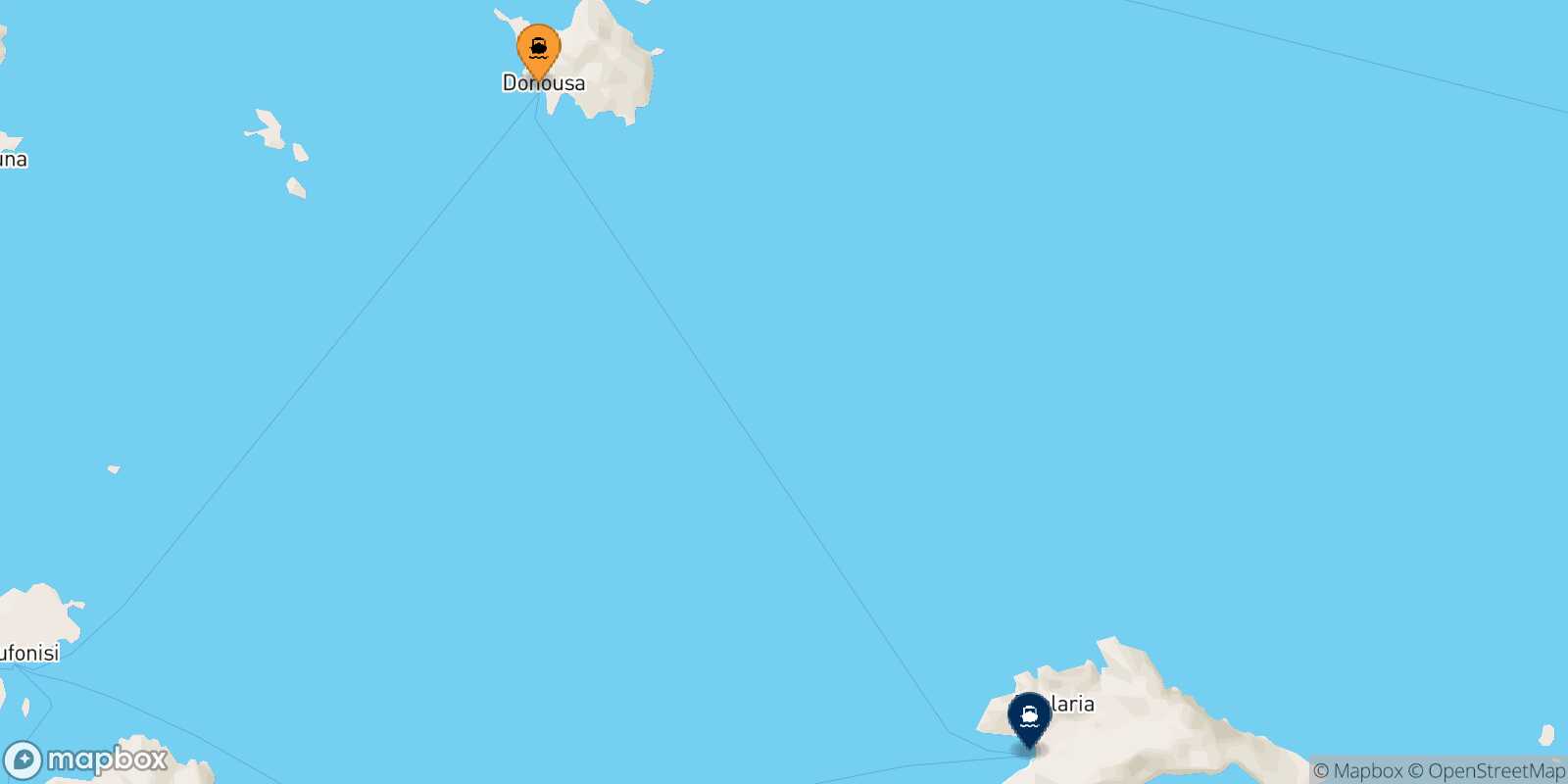 Donoussa Aegiali (Amorgos) route map