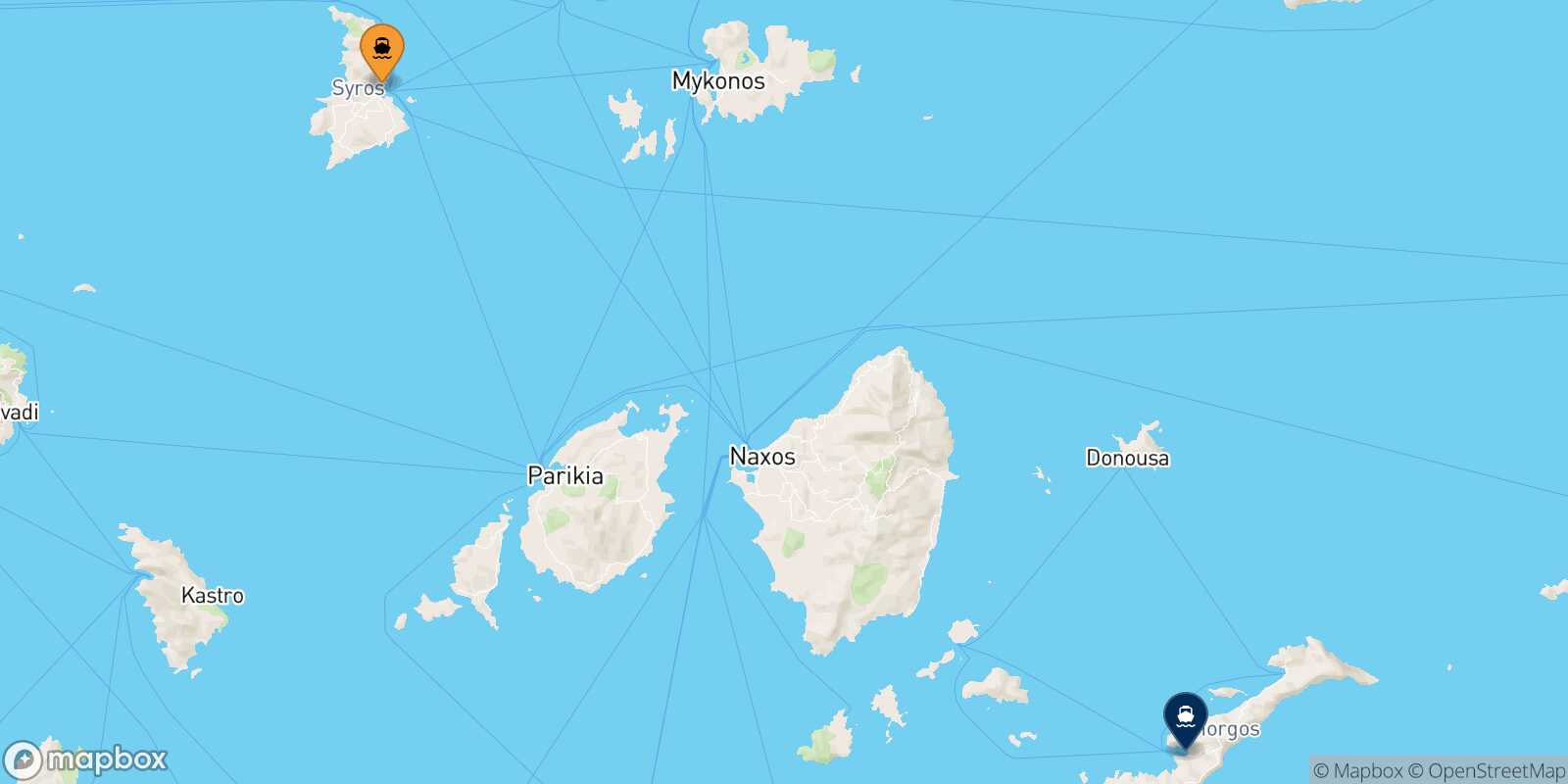 Syros Katapola (Amorgos) route map