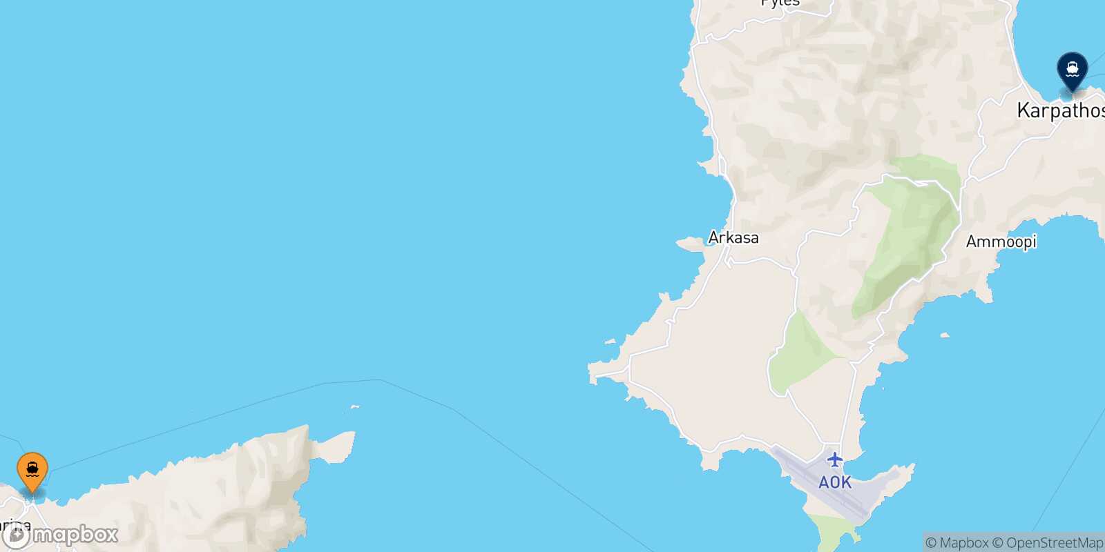 Kasos Diafani (Karpathos) route map