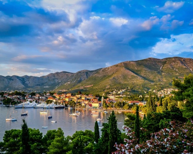 A pebble beach on the island of Hvar