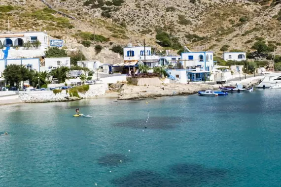 An inlet on the island of Agathonissi, in the Dodecanese archipelago.