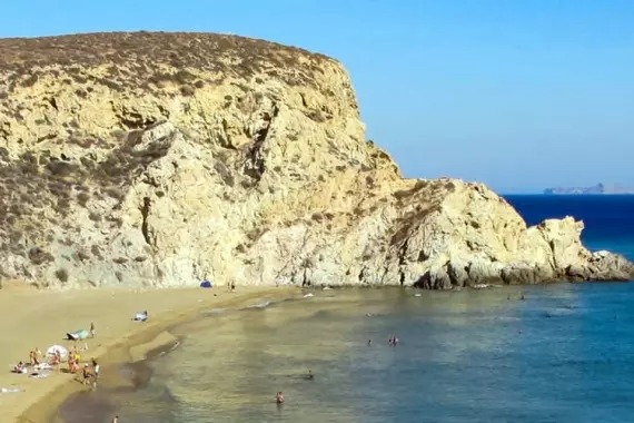 Anafi beach in the Cyclades