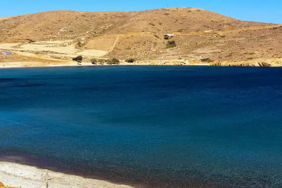 A beach on Astypalea, in the Dodecanese archipelago.