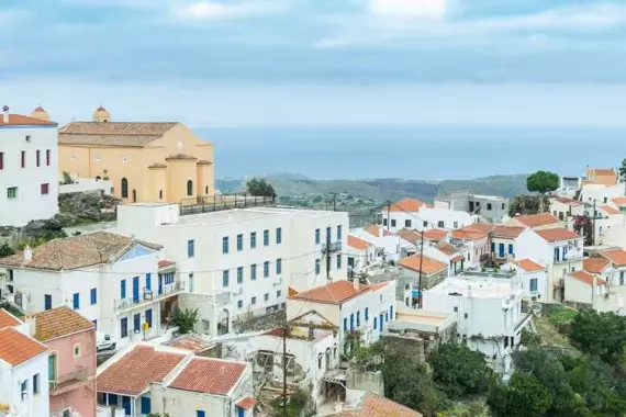 Town of Kea in the Cyclades, Greece