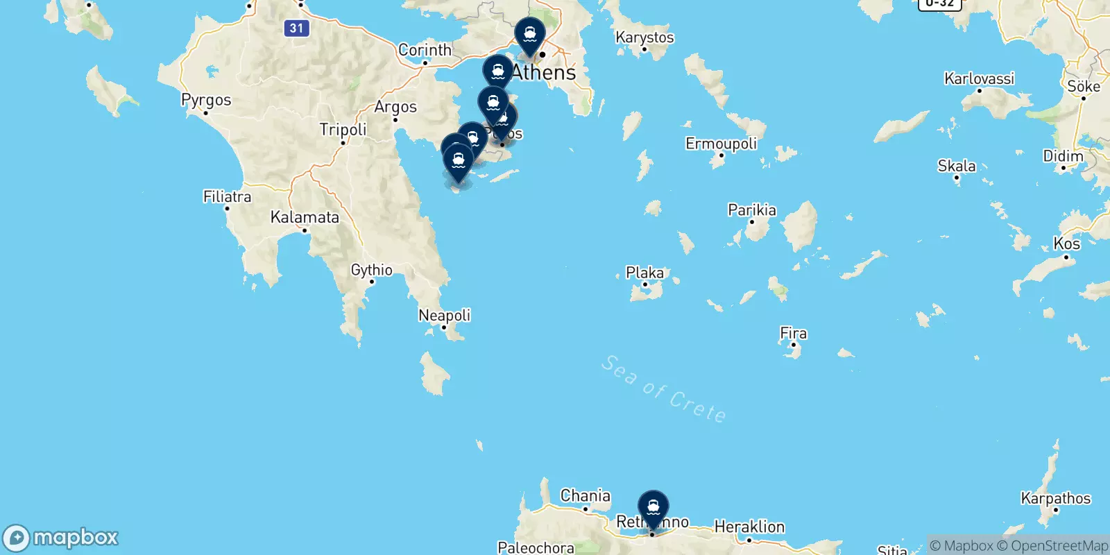 Ferries from Poros