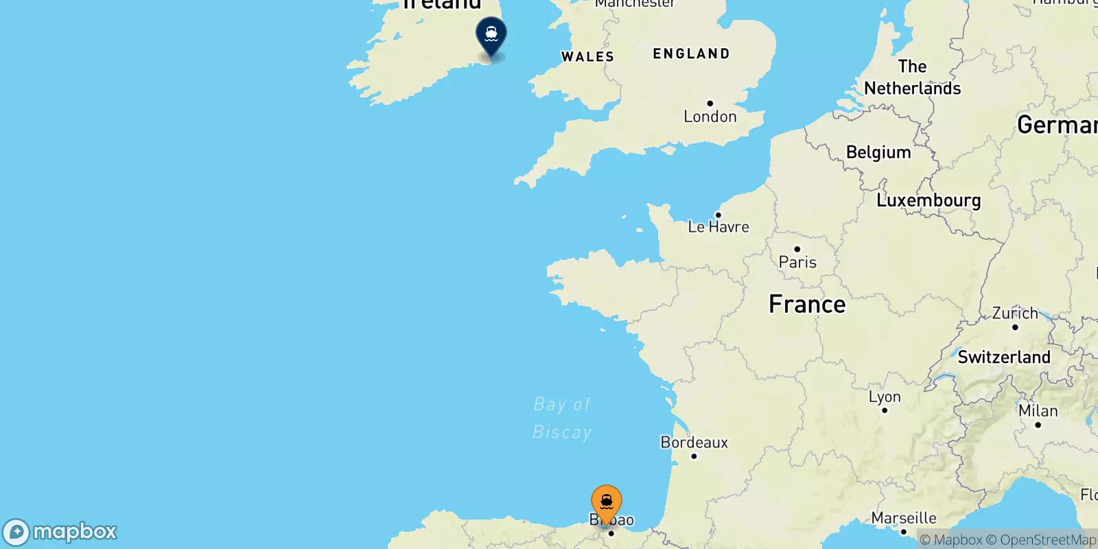 Ferries from Bilbao to Rosslare