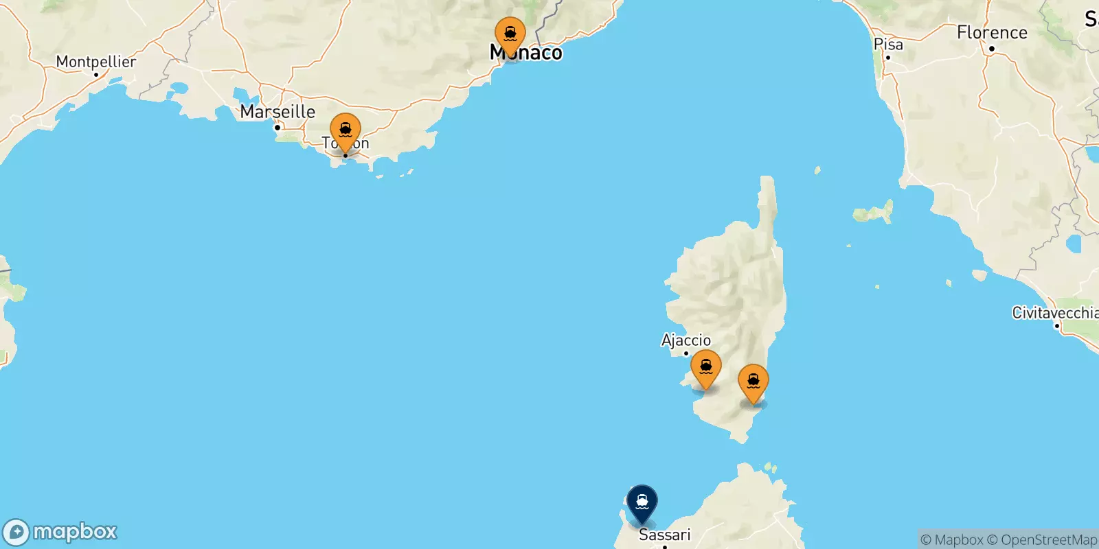 Ferries from France to Porto Torres