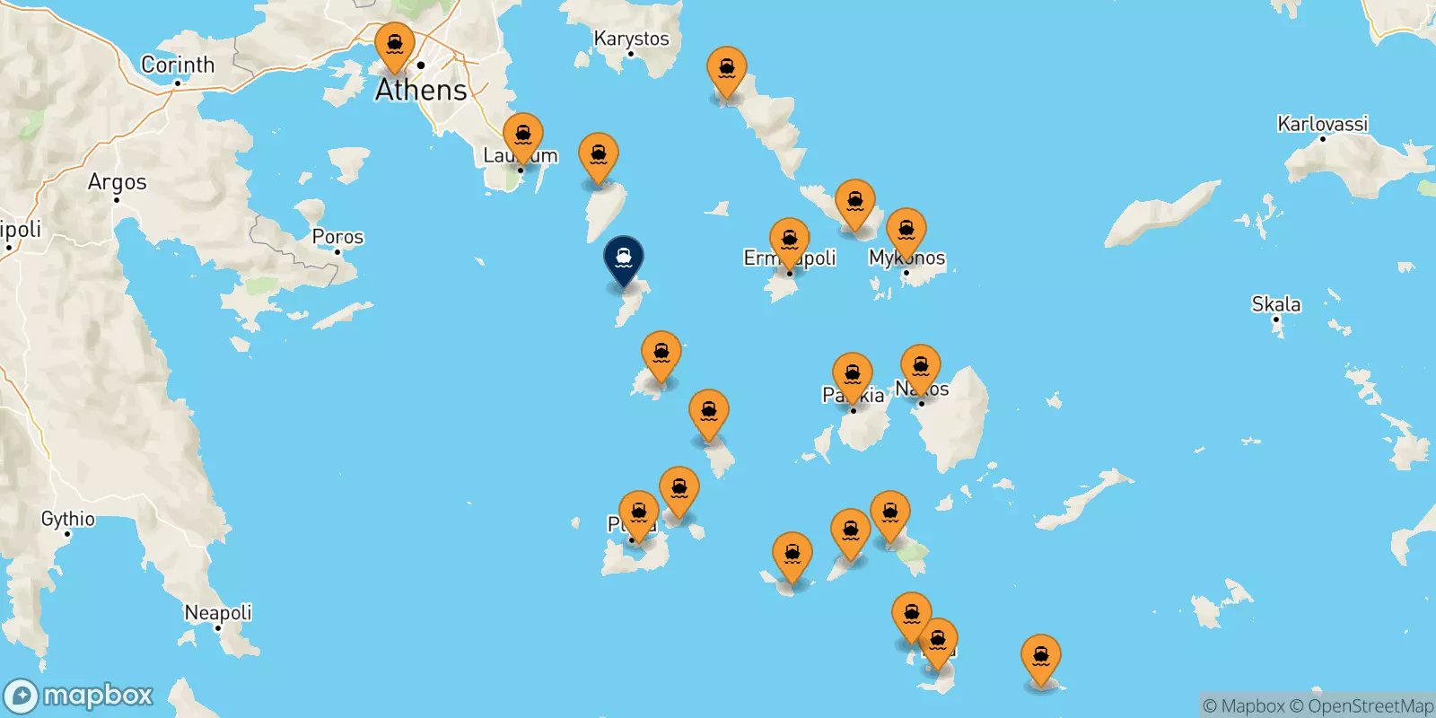 Ferries from Greece to Kythnos