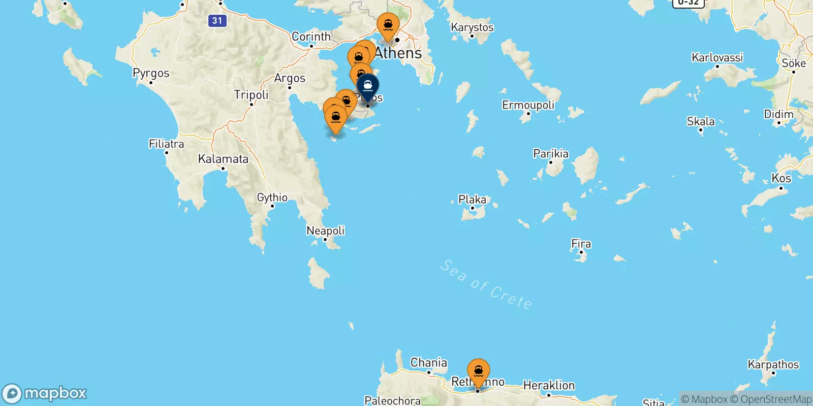 Ferries from Greece to Poros