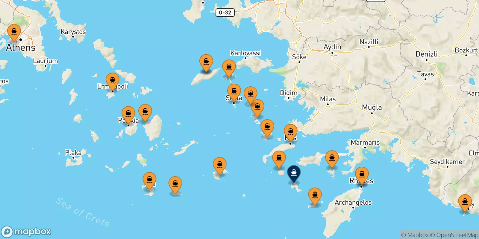 Ferries from Greece to Tilos