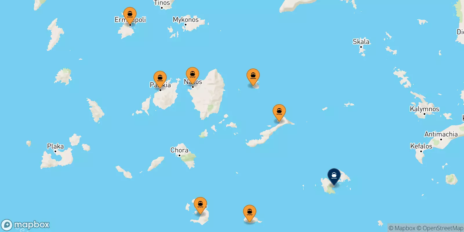 Ferries from the Cyclades Islands to Astypalea