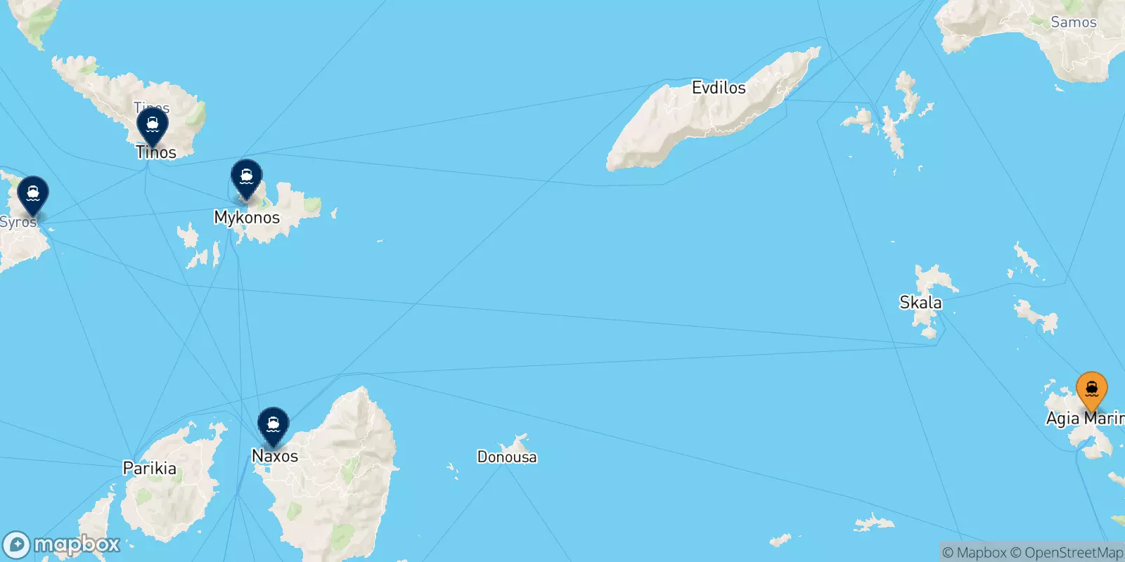 Ferries from Leros to the Cyclades Islands