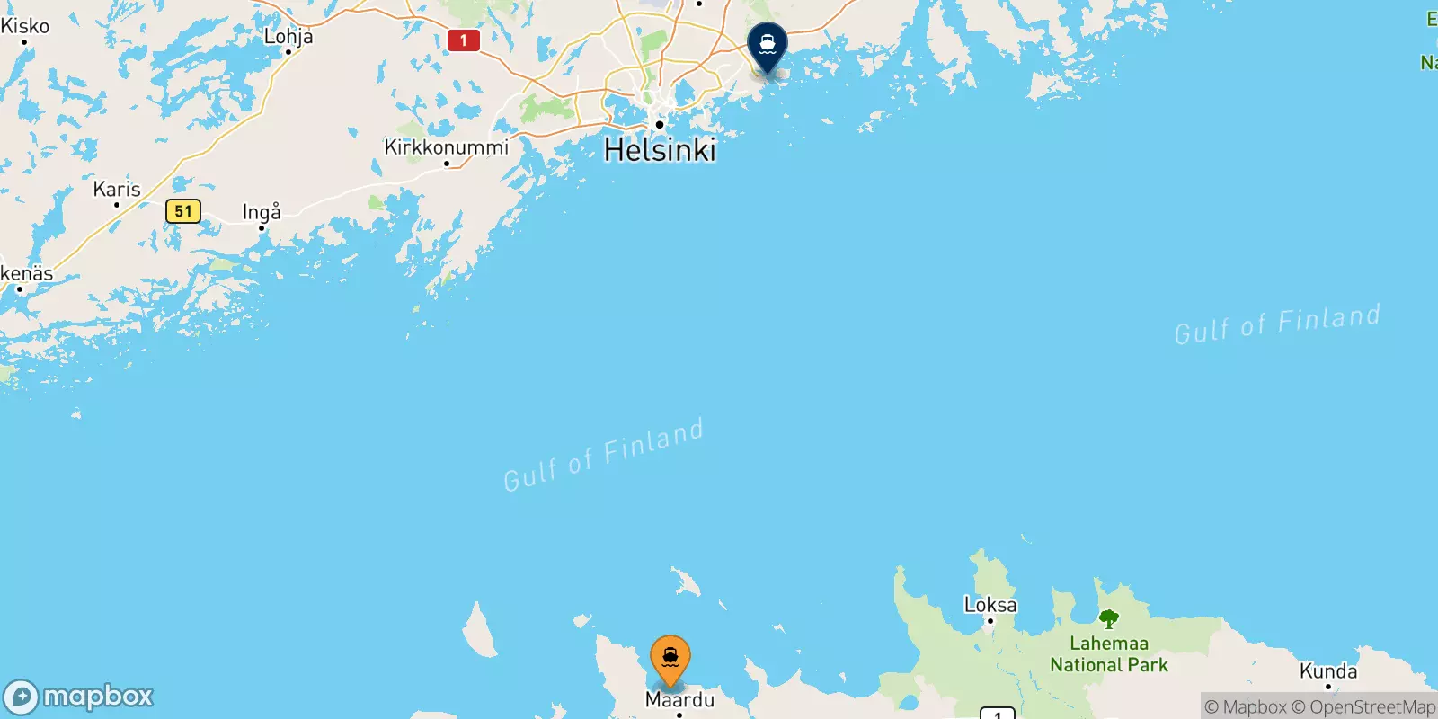 Ferries from Muuga to Finland