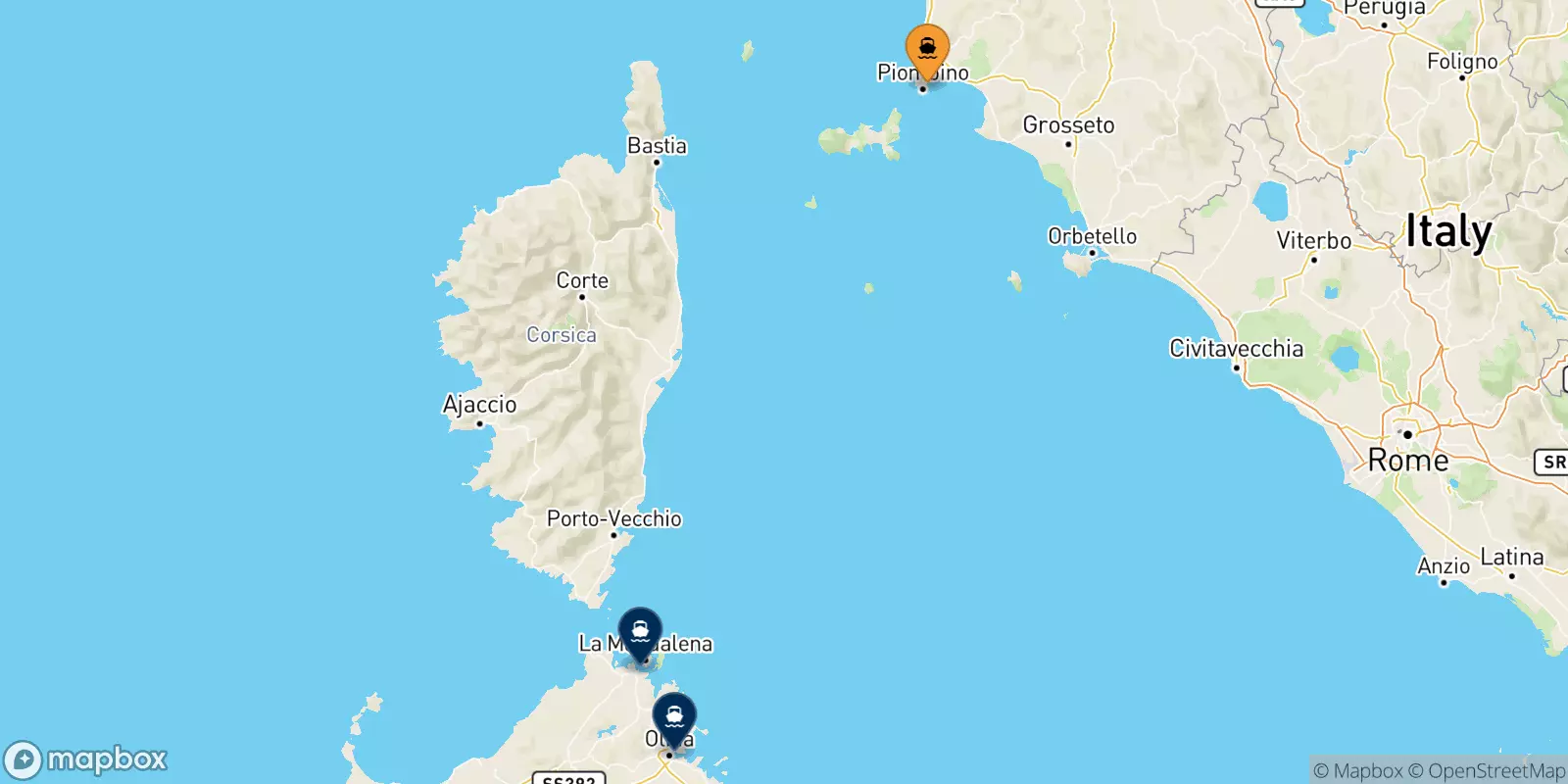 Ferries from Piombino to Sardinia