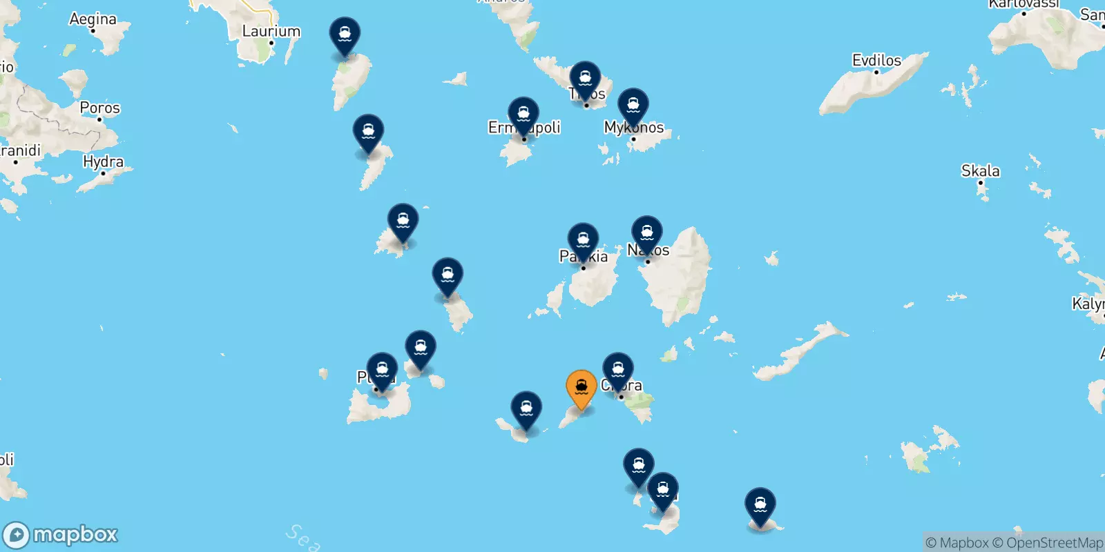 Ferries from Sikinos to the Cyclades Islands