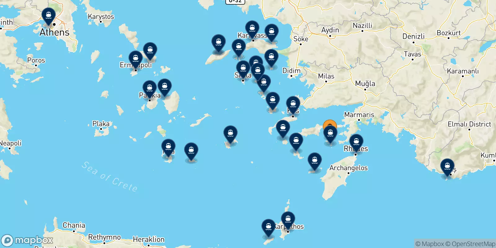 Ferries from Symi to Greece