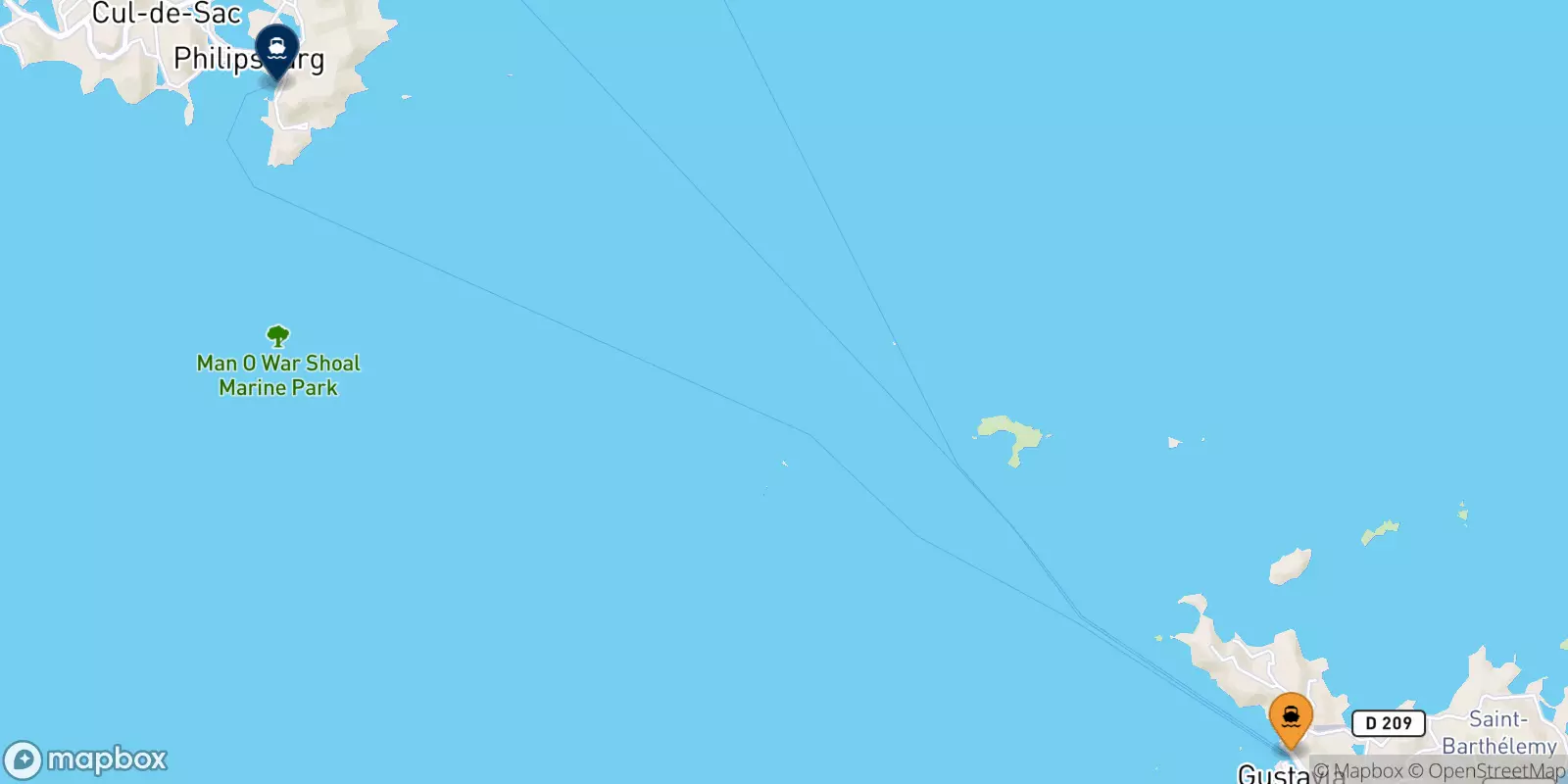 Ferries from Gustavia (St Barth) to the Dutch Caribbean