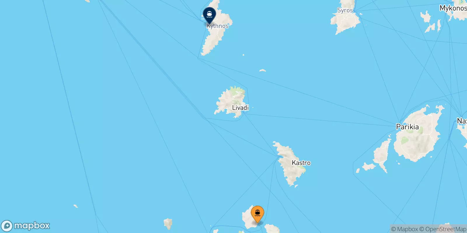 Ferries from Kimolos to Kythnos