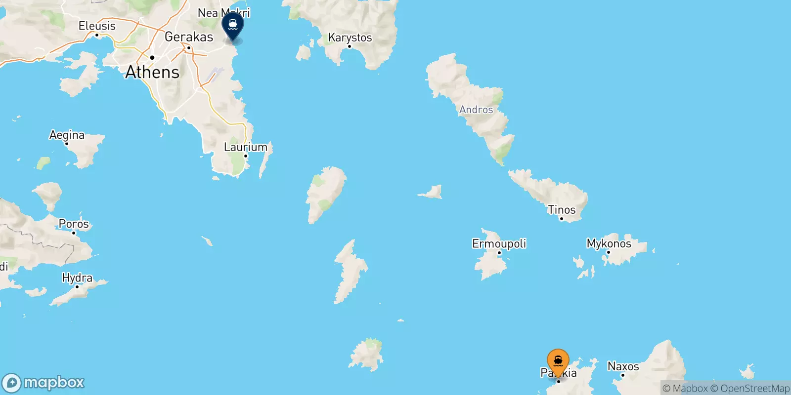 Ferries from Paros to Rafina