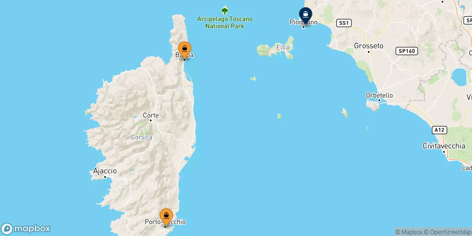 Ferries from Corsica to Piombino