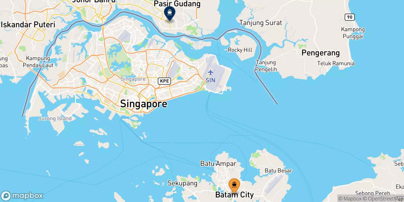 Ferries from Batam Centre to Pasir Gudang