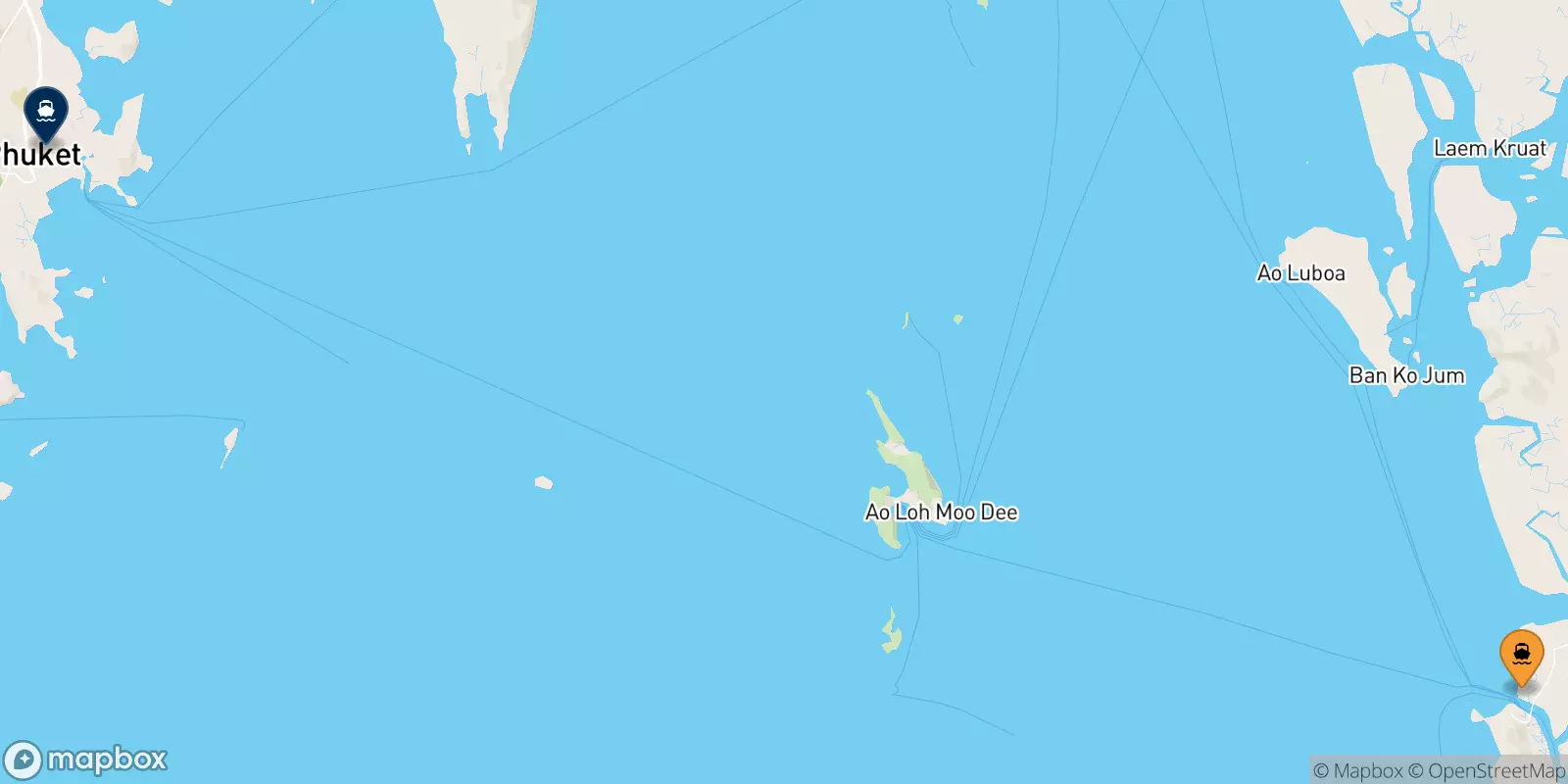 Ferries from Koh Lanta (Saladan Pier) to Phuket Island
