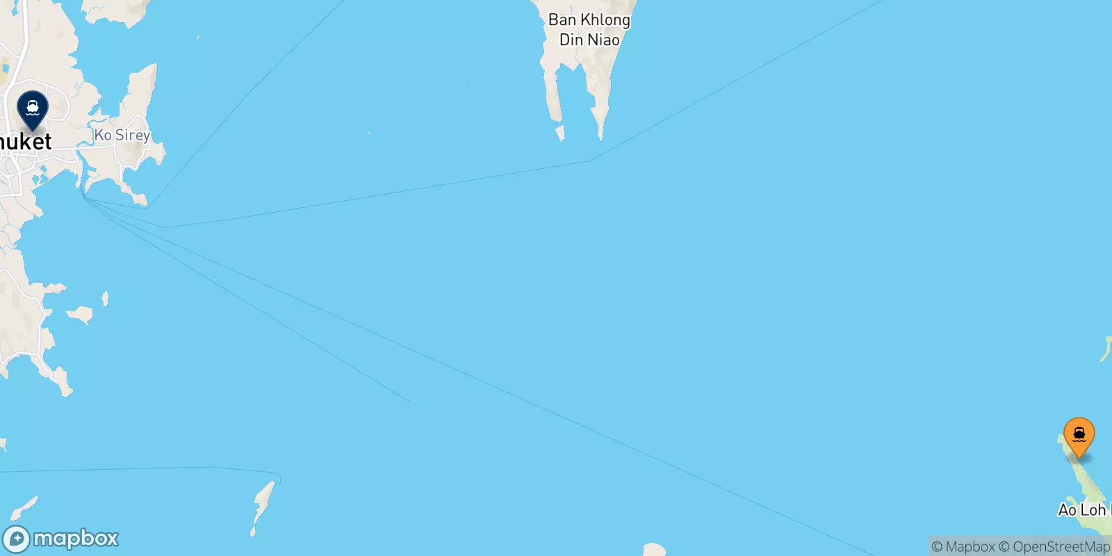 Ferries from Koh Phi Phi (Laemtong Beach) to Thailand