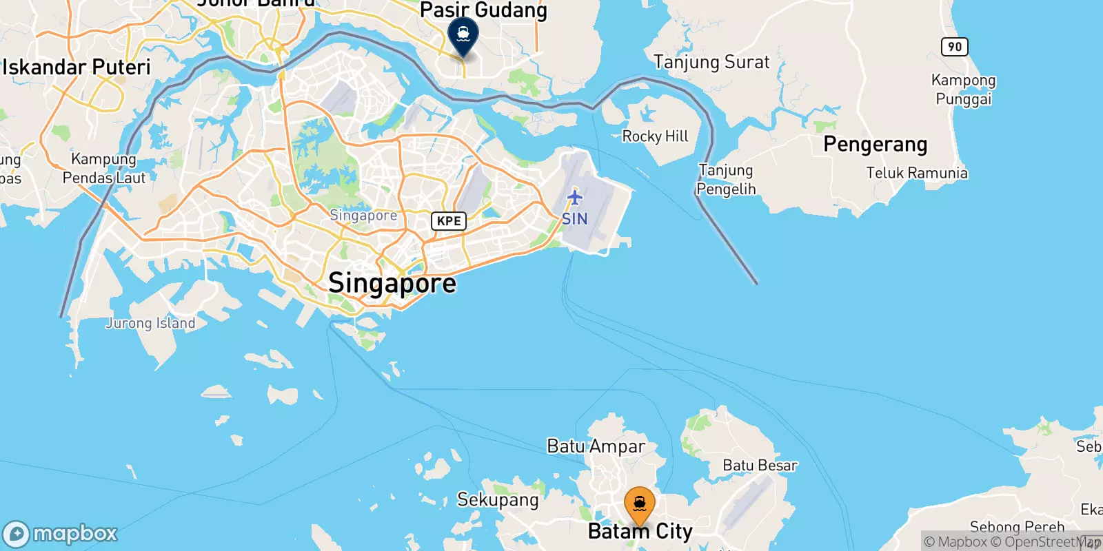 Ferries from Batam to Pasir Gudang