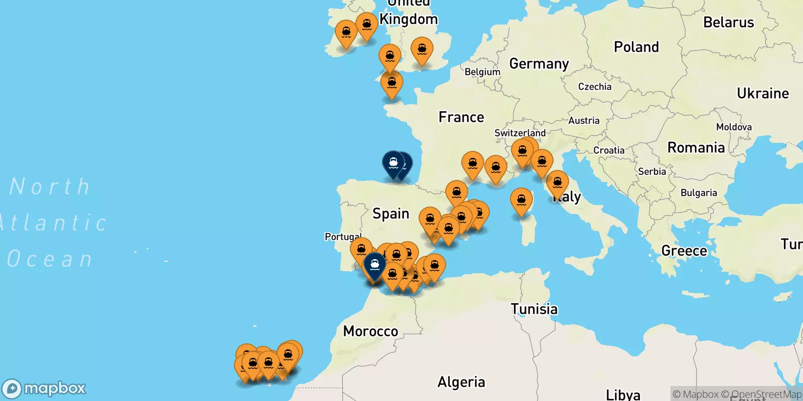 Ferries to Spain