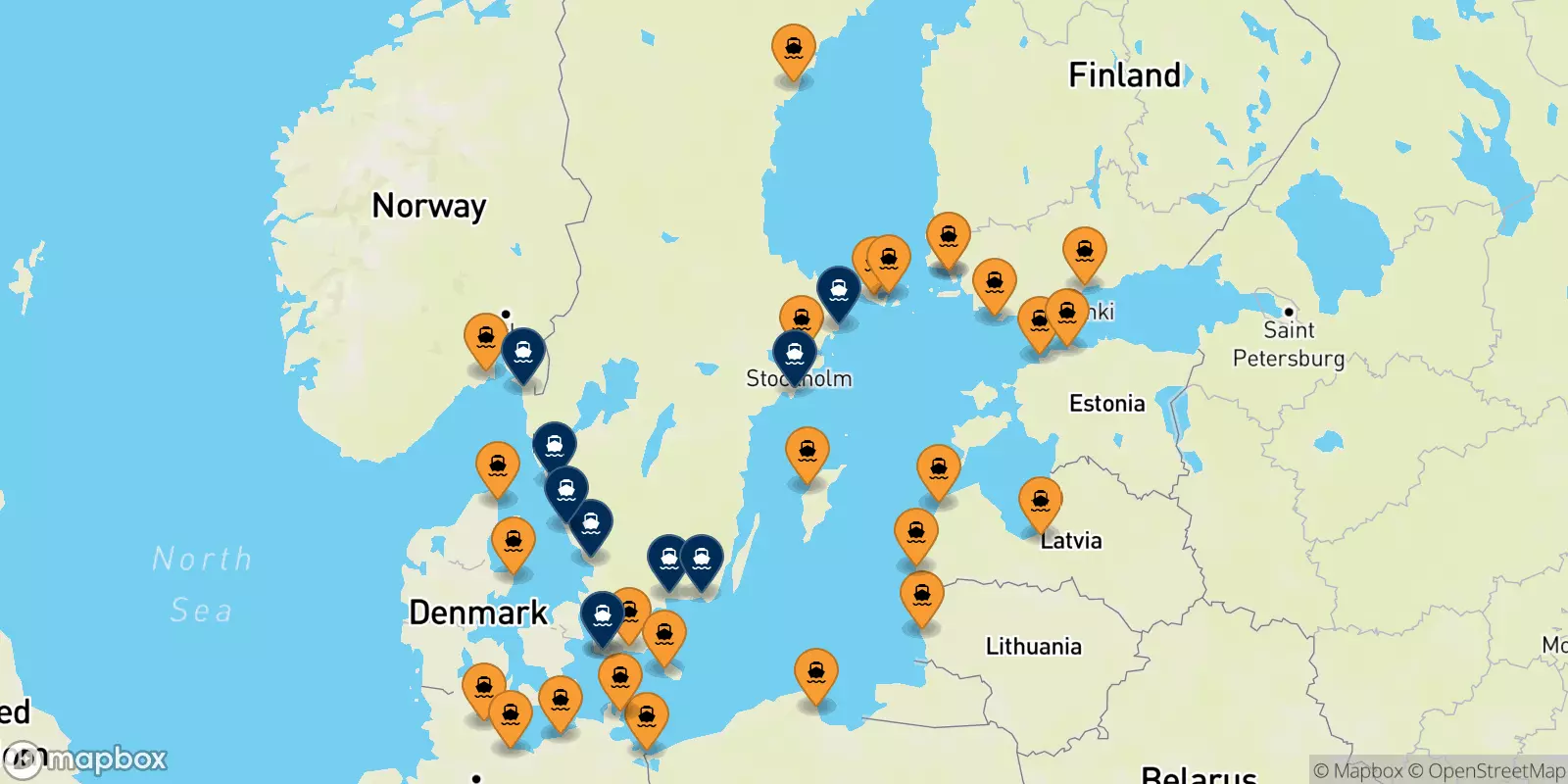 Ferries to Sweden