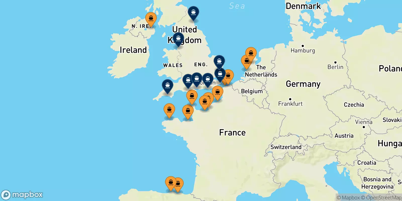 Ferries to England