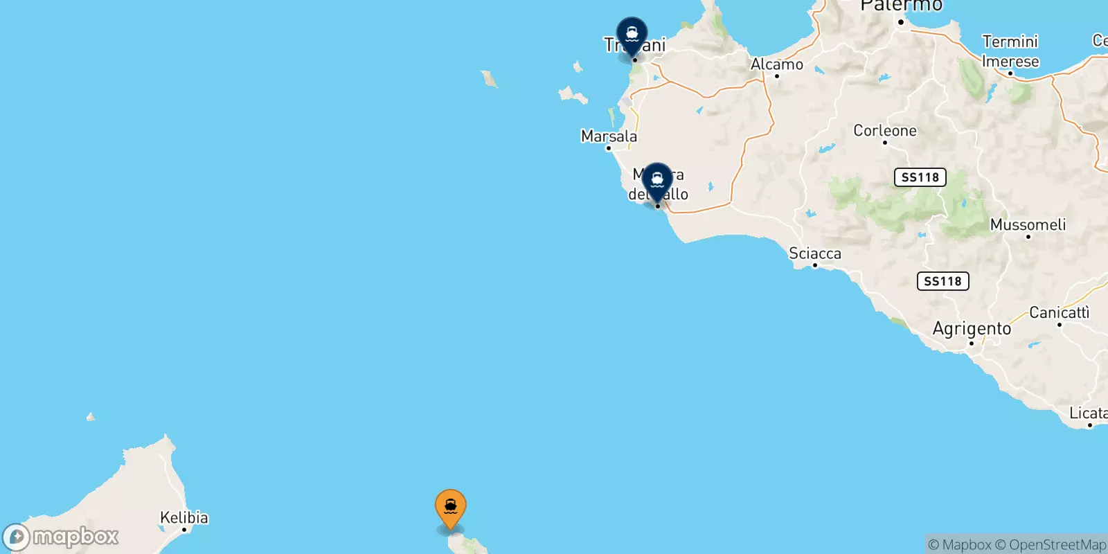 Ferries from Pantelleria Island