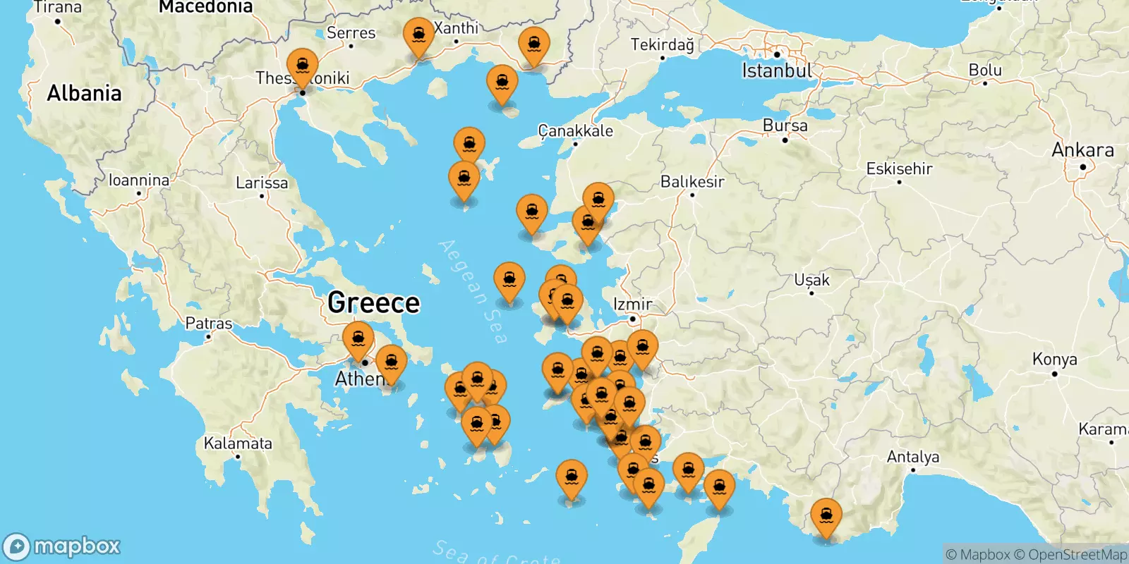 Ferries to the Aegean Islands