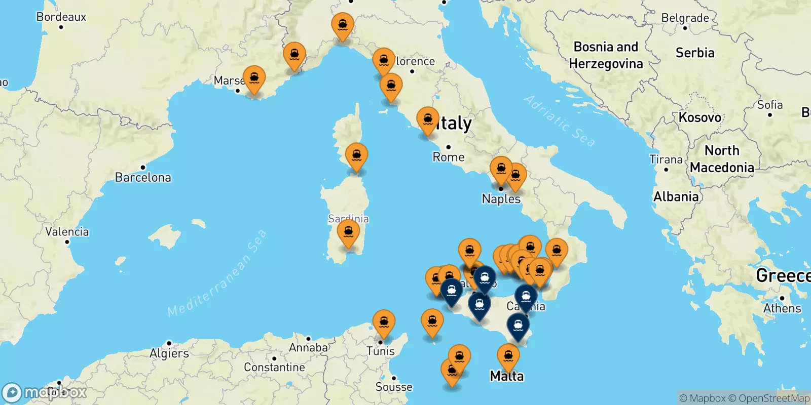 Ferries to Sicily