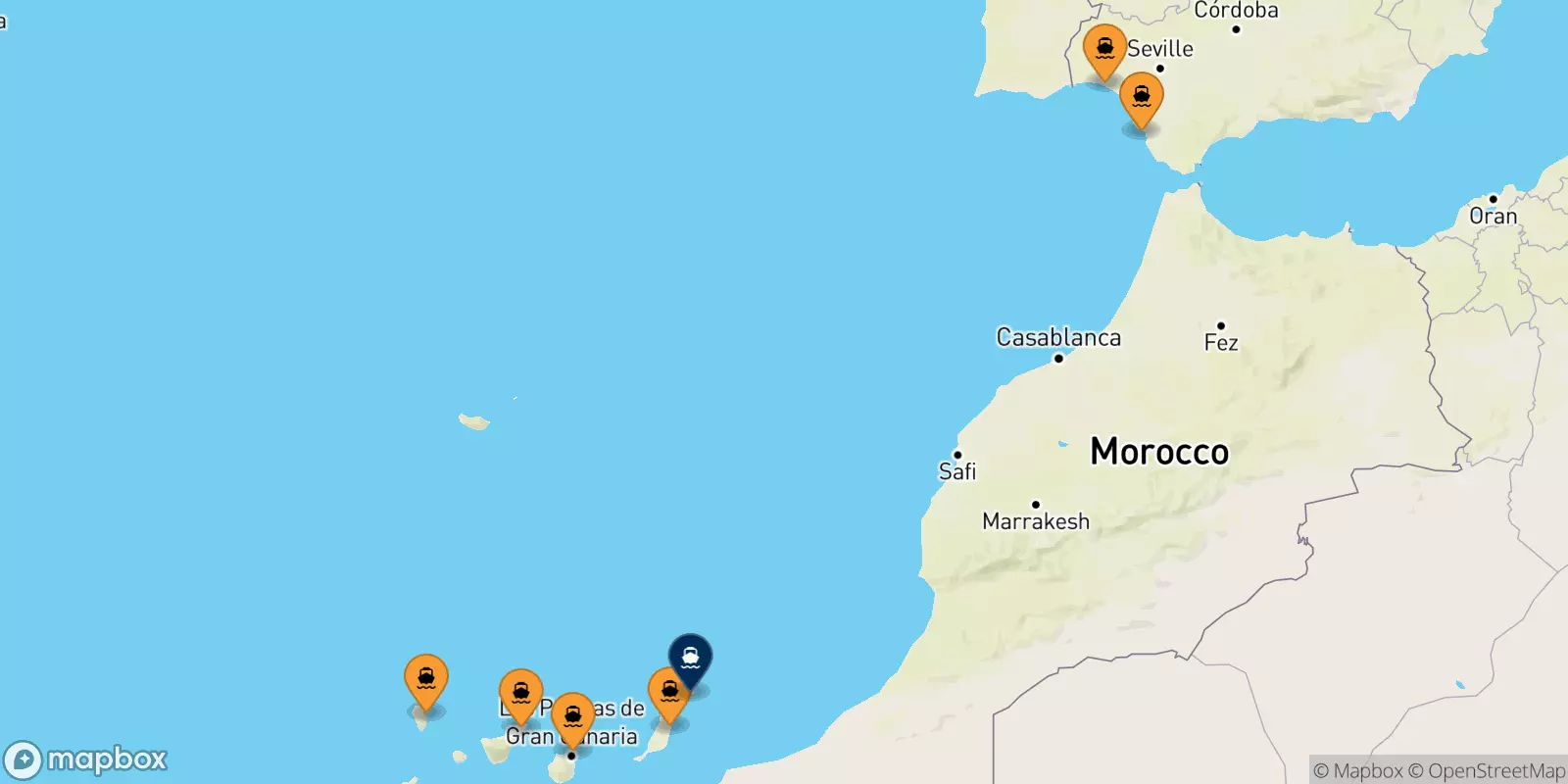 Ferries to Arrecife (Lanzarote)